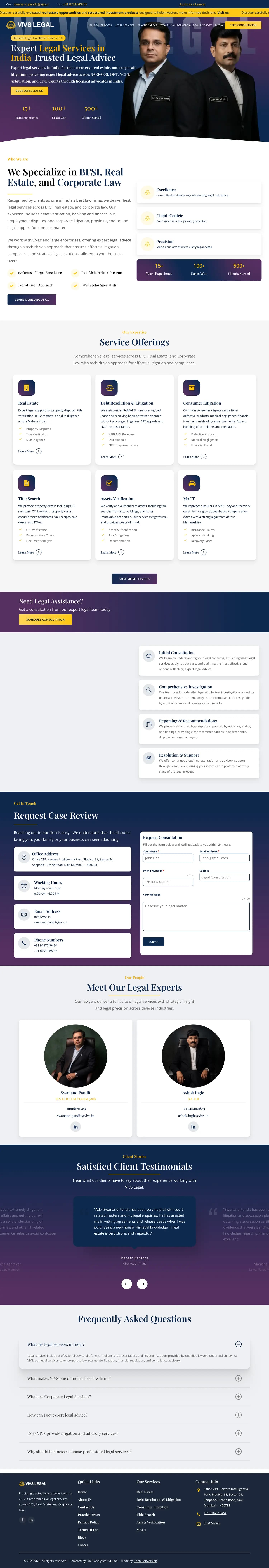 Vivs Legal website
