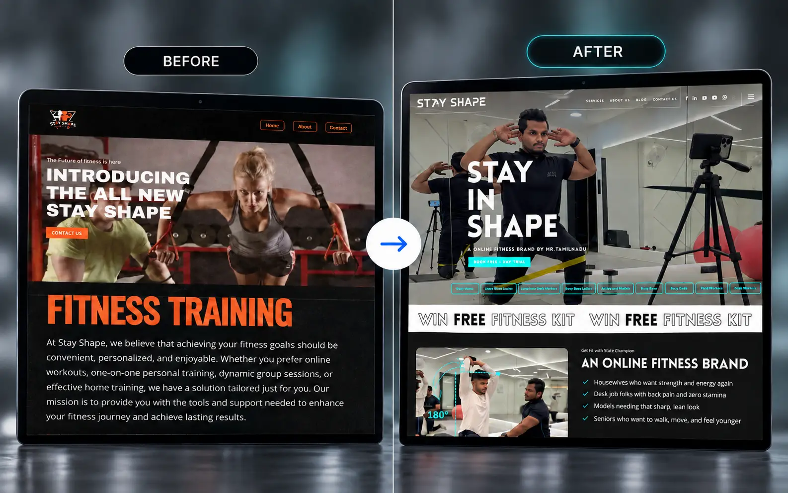 StayShape, before and after the rebuild