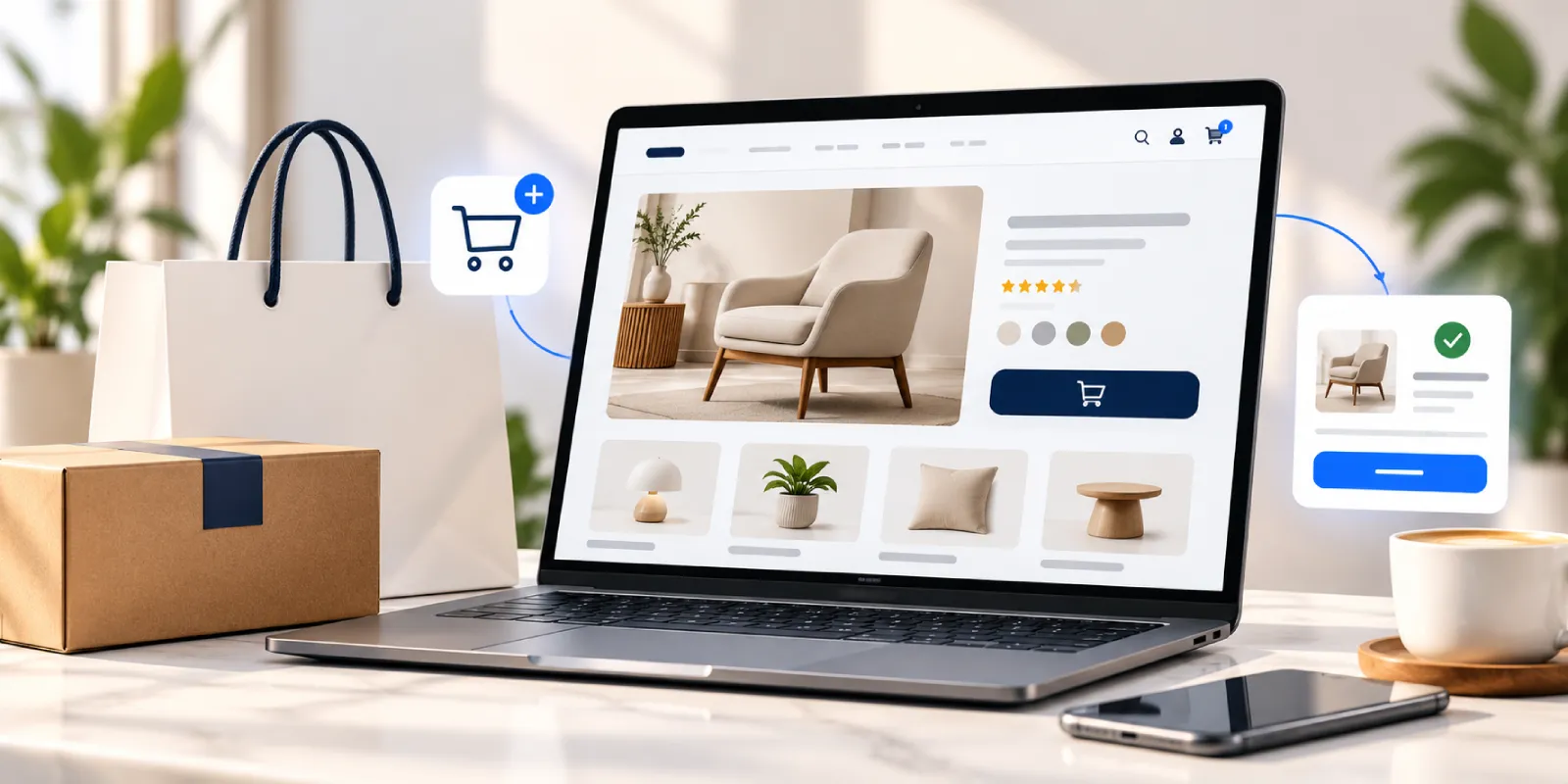 Ecommerce website and product catalogue interface